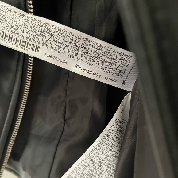 NWOT ZARA Faux LEATHER JACKET - L - Picture 5 of 5